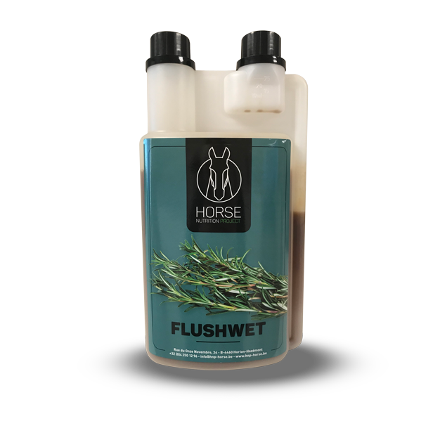 Flushwet complément alimentaire pour chevaux de la marque HNP-Horse Nutrition Project