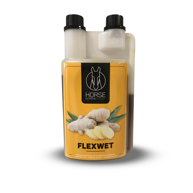 Flexwet est un complément alimentaire pour chevaux de la marque HNP-Horse Nutrition Project